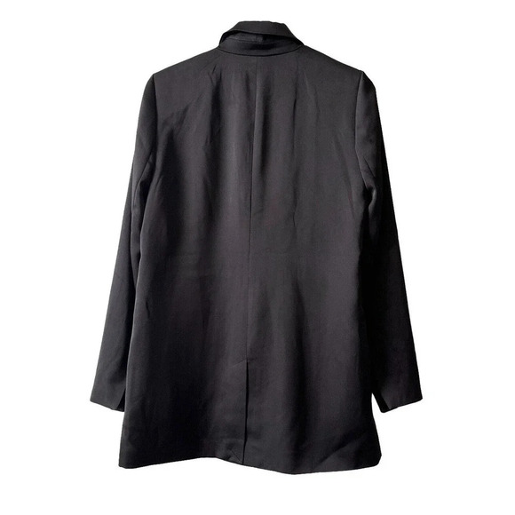 Joie Black Shiny Boyfriend Relaxed Fit Blazer Jacket Women’s Size 2 - Picture 4 of 10